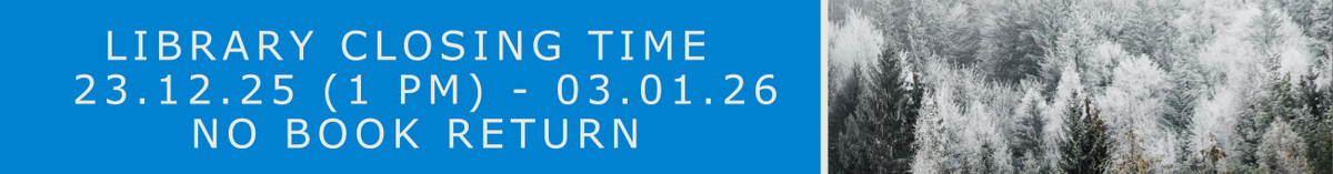 Closing time 23.12.25 1 pm - 03.01.26