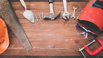 Tools on a table. Image under licence Pexels